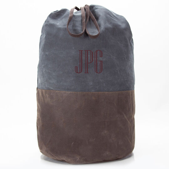 Personalized Waxed Canvas Laundry Duffel
